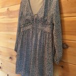 Alter’d State Boutique Cheetah Print Long Sleeve Dress Boho size Small Brown Photo 1