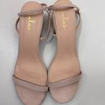 Lulu’s Sandals Womens 11 Ankle Strap Nude Blush Low Block Heel Wedding Party Pink Photo 6