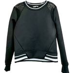 C&C California C & C California Women's Neoprene Scuba Mesh Pullover Sweatshirt Black Sz Medium Photo 0