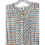 Anthropologie dRA Canyon Striped Sleeveless Button Cotton Dress Size L Summer Photo 3