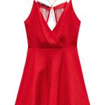 ZARA NWT  SILKY POLKA DOT LACE UP MINI DRESS BLOGGERS FAV RED SMALL Photo 5