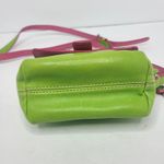 Dooney & Bourke Vtg Y2K  Lime Green & Pink Trim Rainbow Heart Buckle Mini Photo 4