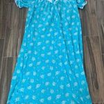 Blue Floral Nightgown Pajamas Dress Multiple Size XXL Photo 0