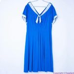 Unique Vintage ‎ Gwynnie Bee Contrast Trim Blue Dress, 0X Photo 4