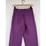 Babaton Aritzia Women Dress Pants Purple Pleated Front Straight High Rise Size 2 Photo 8