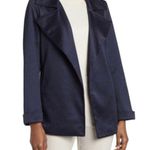 Adrianna Papell  Trench Jacket Blazer Women's Size Medium Navy Blue Long Sleeve Photo 0