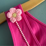 The Crochet Chick Floral Tank Top White Size L Photo 3