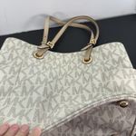 Michael Kors  Morgan Medium Logo Tote Bag Vanilla Acorn Gold Hardware MK Photo 13