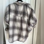 American Eagle Oversized button up long sleeve to short sleeve top Photo 4