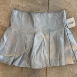 Altar'd State alterd state silver pleated skort short women size medium NEW Photo 0
