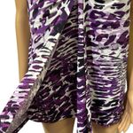 Cacique Swim by Purple Animal Print Halter Underwire Tankini Top Plus Size 42D Photo 2