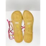 GBG‎ Los Angeles T Strap Sandals Size 9.5 Pink Gold Logo Ankle Strap Pink Photo 5
