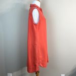 Workshop Republic Clothing Dress Medium Orange Linen Tencel Sleeveless Shift Photo 3