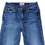 frame denim  Le Nouveau Straight Mid Rise Cuff Detail Cropped Jeans Size 27 Photo 2