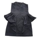 Pearl Marchesa Dress Womens 6 Black Strapless Ruffle Mini Evening Party Cocktail Photo 1