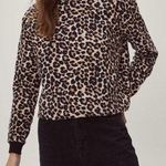 Nasty Gal Leopard Print Sweatshirt XS Photo 0