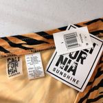 California Sunshine High Waist Swim Bikini Bottom Tiger Stripes Orange 1X Photo 5