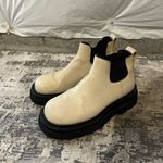 Bottega Veneta  Cream Leather Lug Chelsea Boots Size 36.5 EU $1,350 Photo 1