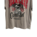 Charlotte Russe  T Shirt Womens Size L Reckless Outlaw Tour Graphic Tee Gray NEW Photo 3