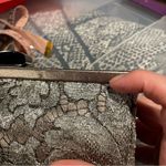 Adrienne Vittadini Beautiful vintage 90’s-Y2K  silver leather lace clutch boho Photo 8