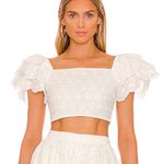 Caroline Constas New York Estelle White Top Medium NEW $395 Photo 0