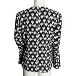 Le Gali Jacket Womens Small Black White Geometric Divya Bell Lightweight Blazer Photo 2