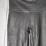 Spanx Black Shiny Faux Leather Leggings Womens M Photo 2
