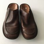 Clarks Womens Size 6.5M Medium Shoes Slip On Slides Mule Brown Leather 3 Photo 3