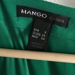 Mango Jersey Green Cowl Neck Pleated Dress 3/4 Sleeve Womens Size XS Knit Photo 2