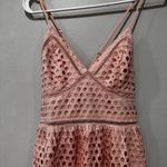 Abercrombie & Fitch Pink Crochet Lace Eyelet Dress Size XS Photo 3