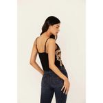 Idyllwind  Women's Black Jessamine Embroidered Beaded Crop Top Size Small Photo 2