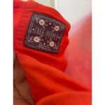 Free People Size 4 Floral Dress Twirl Lined RED White Boho Zip Side Rosettes Photo 6