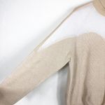 Oblique Creations Tan Illusion Oversized Sweater Size Medium Turtleneck Ribbed Photo 8