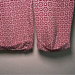 J.Crew Burgundy and White Geometric Pants women’s 4 casual preppy career comfy Photo 1