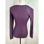 EXPRESS  Women's Glittery V Neck Long Sleeve‎ Fitted Top SMALL NWT Photo 2