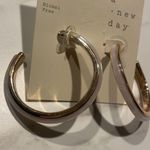A New Day  earrings powder pink gold hoop nickel free fashion jewelry stud New OS Photo 1