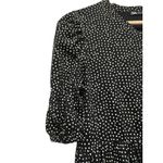 ZARA Polka Dot Tiered Midi Dress Women Size Small Black White Boho Flowy Cotton Photo 5