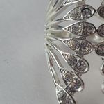 Vintage Bat Wing Unbranded Statement Ring Silver Photo 5