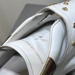 Alexander McQueen Gold Studded White Leather Sneakers | Size EU 37.5 (US 7.5) Photo 4