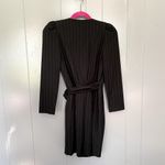Ba&sh  Burton Black Pinstripe Long Sleeve Minimalist Elegant Wrap Mini Dress 4 Photo 7
