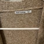 Pink Clover  Tan & Rust Colorblock Open-Front Cardigan Size Small Photo 1