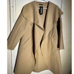 Boohoo Waterfall Duster Long Coat in Camel One Size Photo 0
