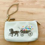 Coach  Large Wristlet 19 With Dreamy Veggie Horse And Carriage Photo 0
