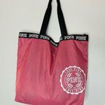 Victoria's Secret VICTORIA’S SECRET Pink Women's White Pink Rose Beach Logo Double Strap Tote Bag Photo 0