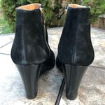 Calvin Klein  Charlaine Black Suede Wedge Pointed Toe Ankle Booties 9.5 Photo 4