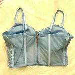 Say What? Say What Pastel Blue Corset Crop Top Medium Photo 2