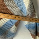 SheIn Cute Winter Striped Twist Front V Neck Long Sl Sweater Women's Large Feminine Photo 2