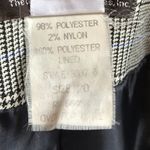 Houndstooth 80’s Vintage Haberdashery Lined Black White Blue Blazer Long Sleeve Photo 11