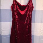 Zaful Cowl Front Velvet Mini Dress - Red Wine Photo 1