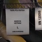 7th Avenue Sheer Grey blouse with gold and pastel colors Gray Size L Photo 5